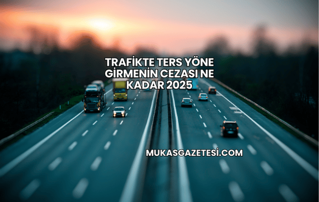 Trafikte Ters Yöne Girmenin Cezası Ne Kadar 2025
